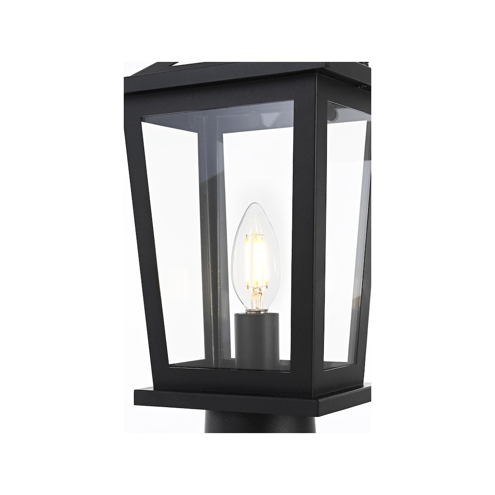 Berks 7 inch Outdoor Pendant in Black. Picture 3