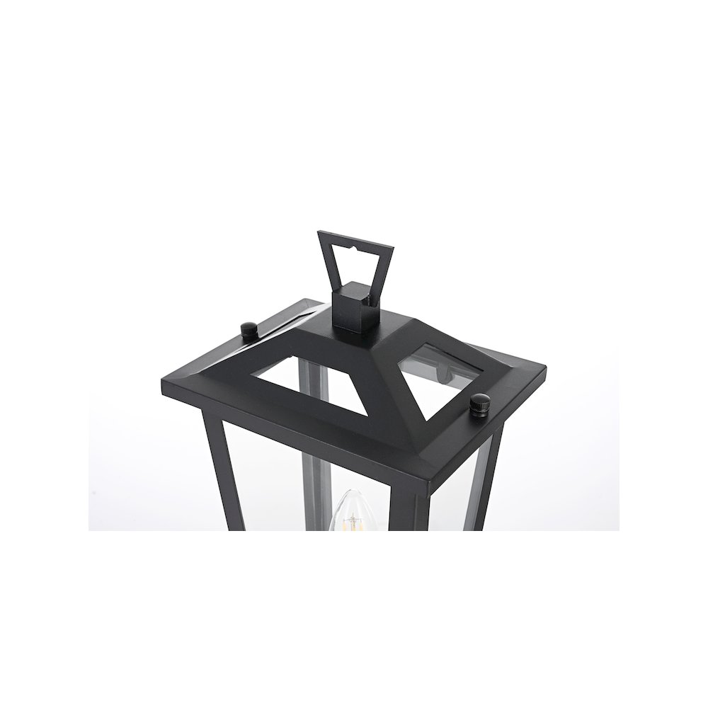 Berks 7 inch Outdoor Pendant in Black. Picture 4