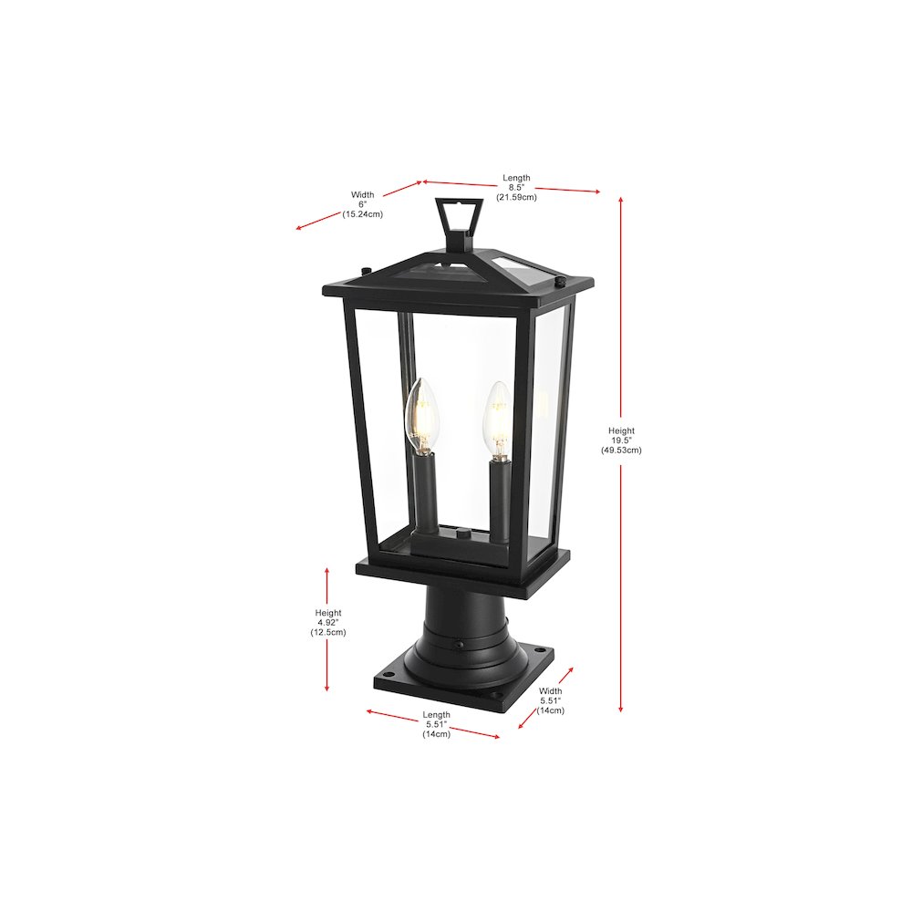 Berks 7 inch Outdoor Pendant in Black. Picture 7