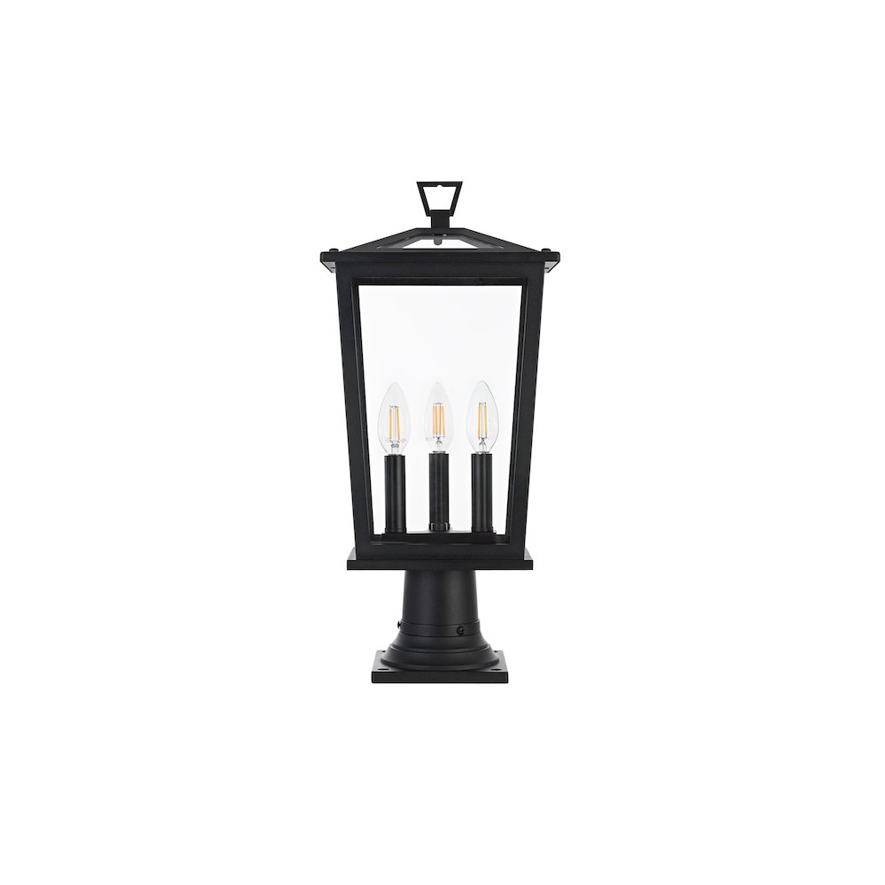 Berks 7 inch Outdoor Pendant in Black. Picture 1