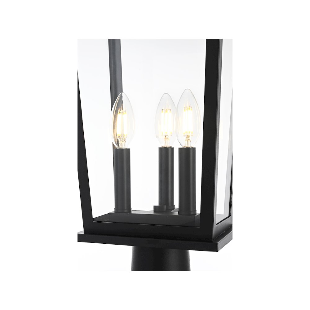 Berks 7 inch Outdoor Pendant in Black. Picture 3