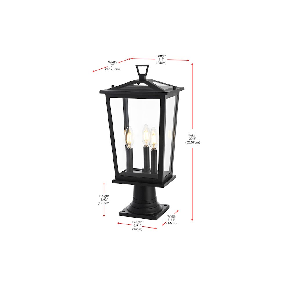 Berks 7 inch Outdoor Pendant in Black. Picture 7