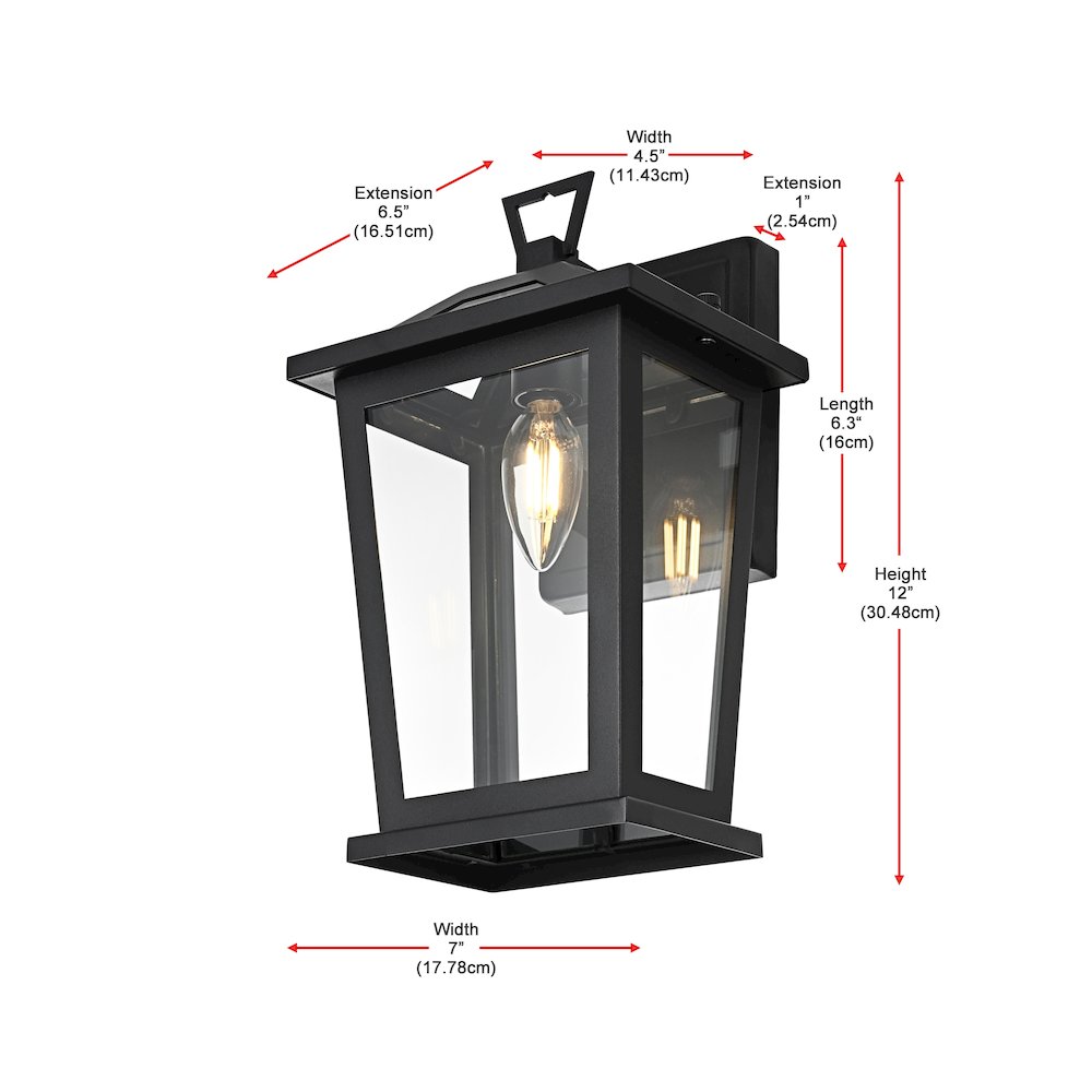 Berks 7 inch Outdoor Pendant in Black. Picture 8