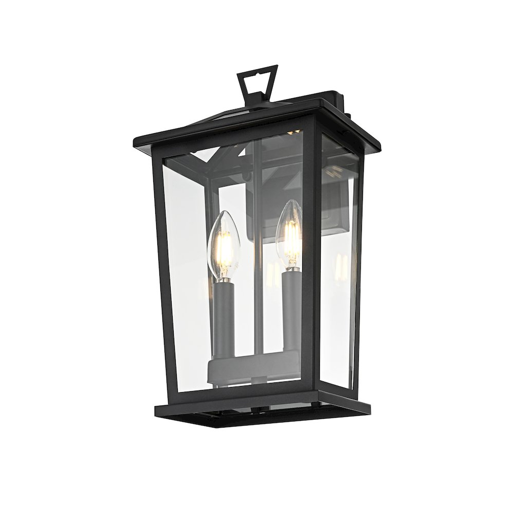 Berks 7 inch Outdoor Pendant in Black. Picture 3
