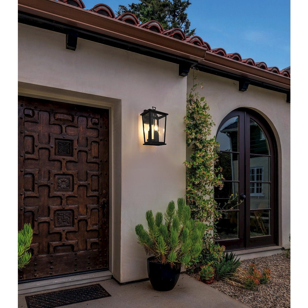 Berks 7 inch Outdoor Pendant in Black. Picture 2