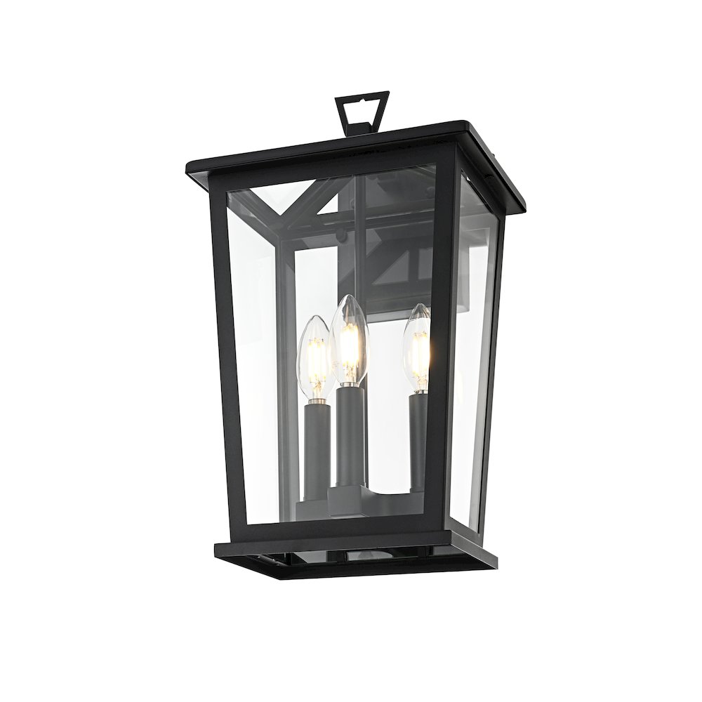 Berks 7 inch Outdoor Pendant in Black. Picture 3