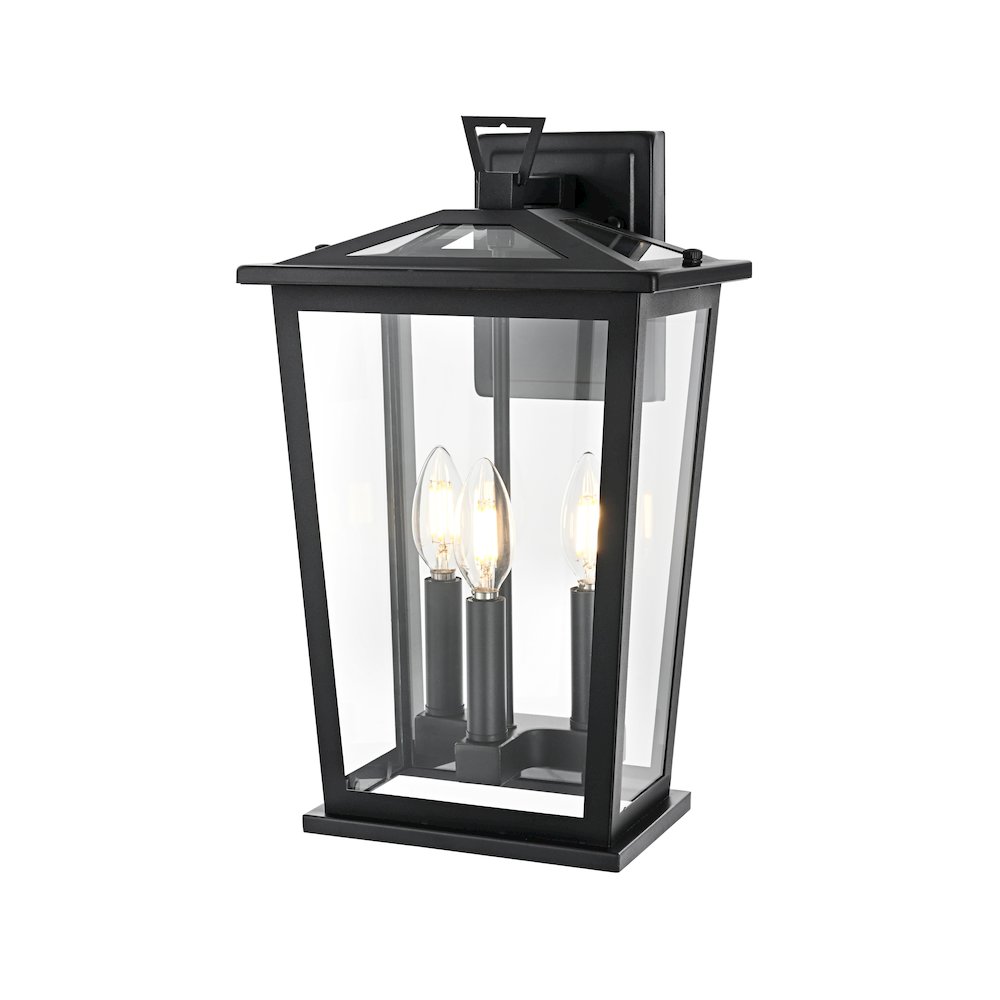 Berks 7 inch Outdoor Pendant in Black. Picture 4