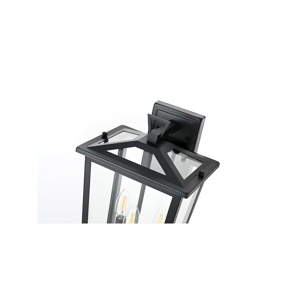 Berks 7 inch Outdoor Pendant in Black. Picture 5