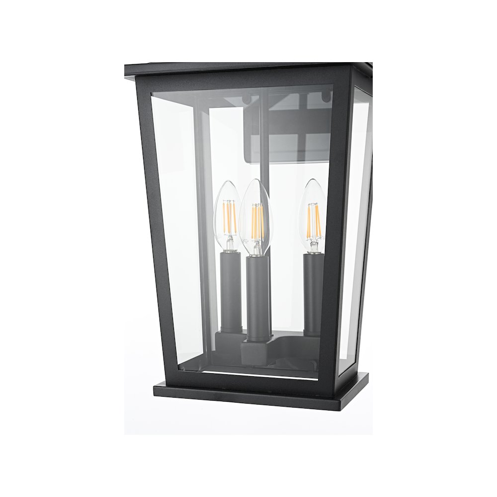 Berks 7 inch Outdoor Pendant in Black. Picture 6