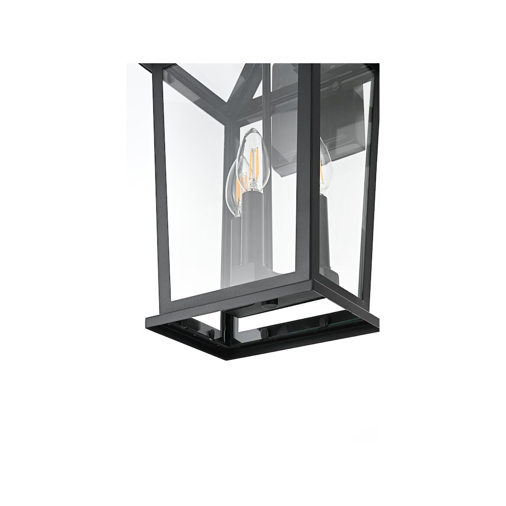 Berks 7 inch Outdoor Pendant in Black. Picture 7