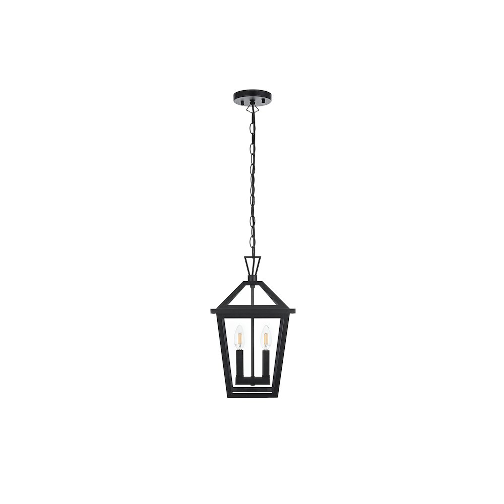 Frankford 7 inch Outdoor Pendant in Black. Picture 1