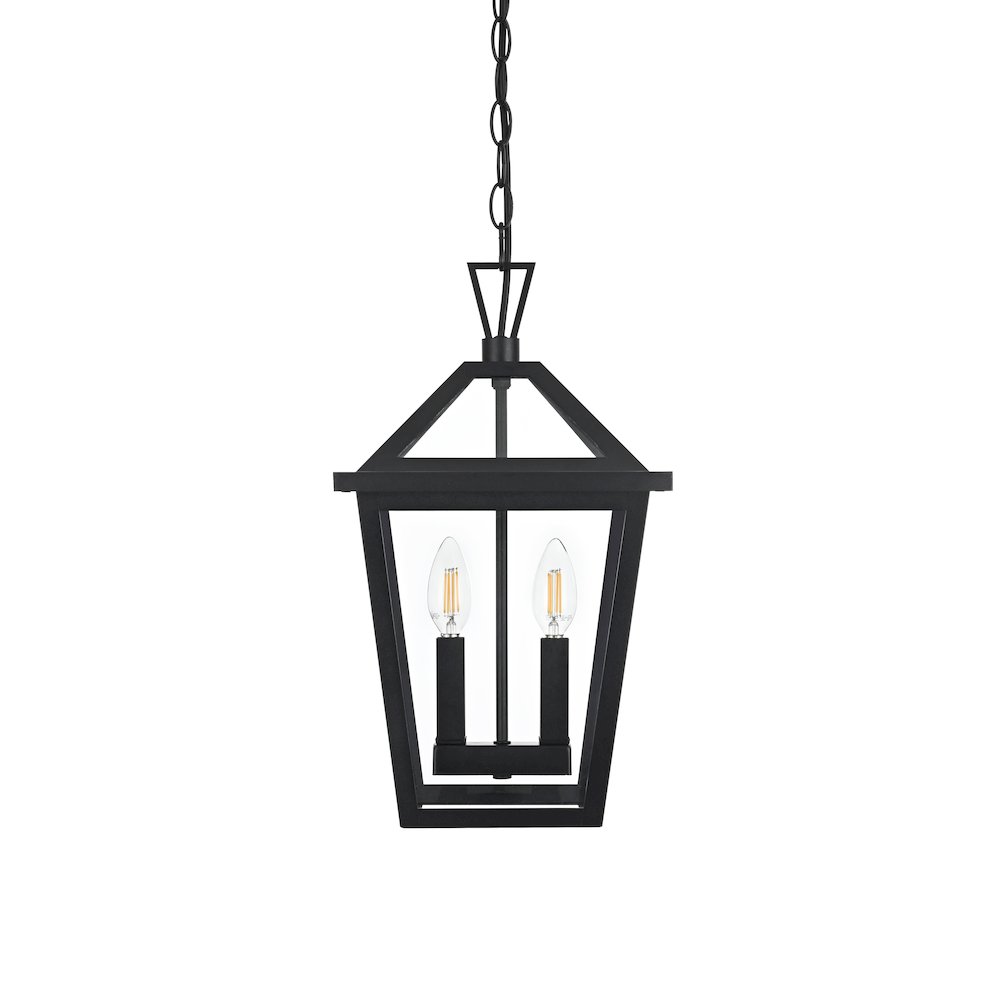 Frankford 7 inch Outdoor Pendant in Black. Picture 2