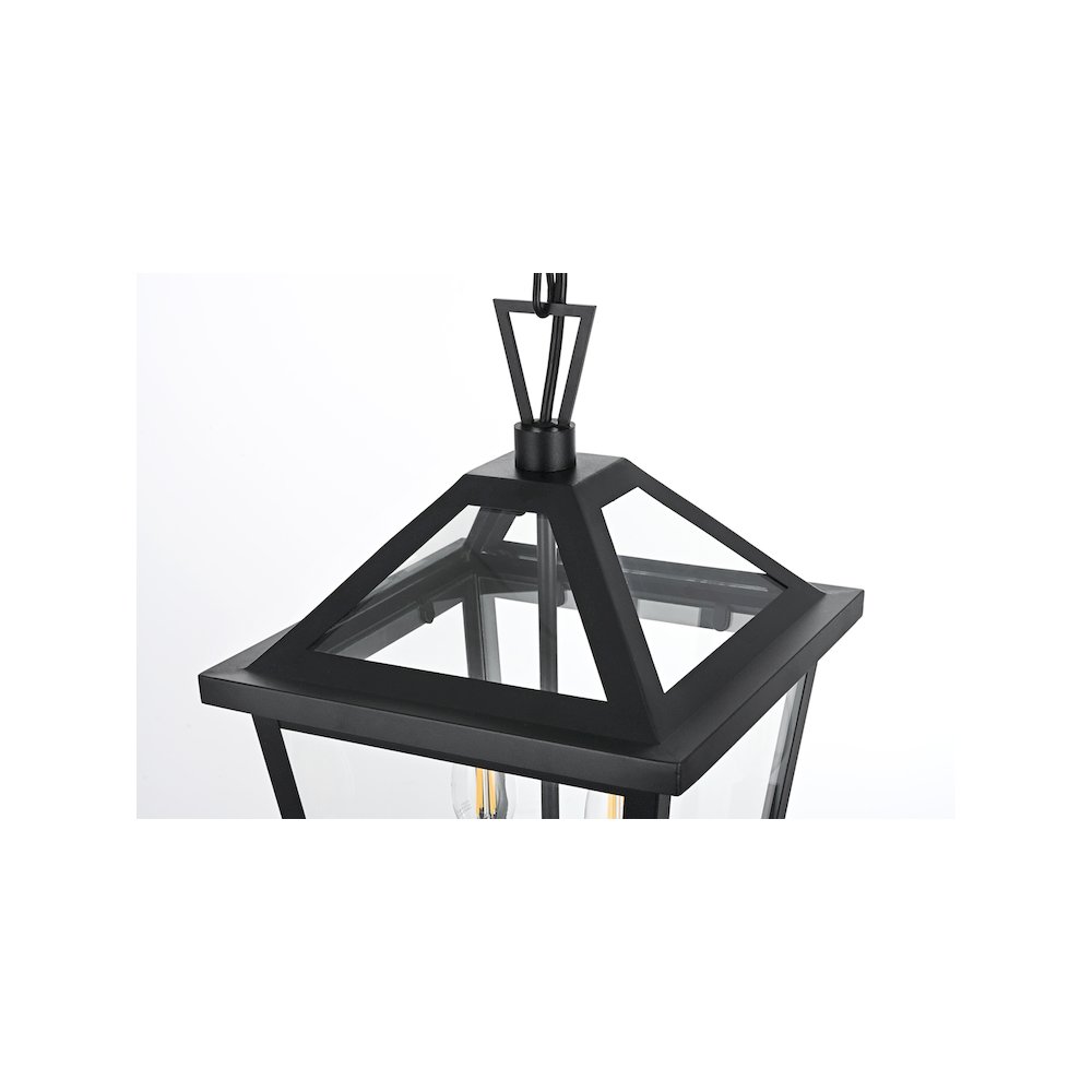 Frankford 7 inch Outdoor Pendant in Black. Picture 3
