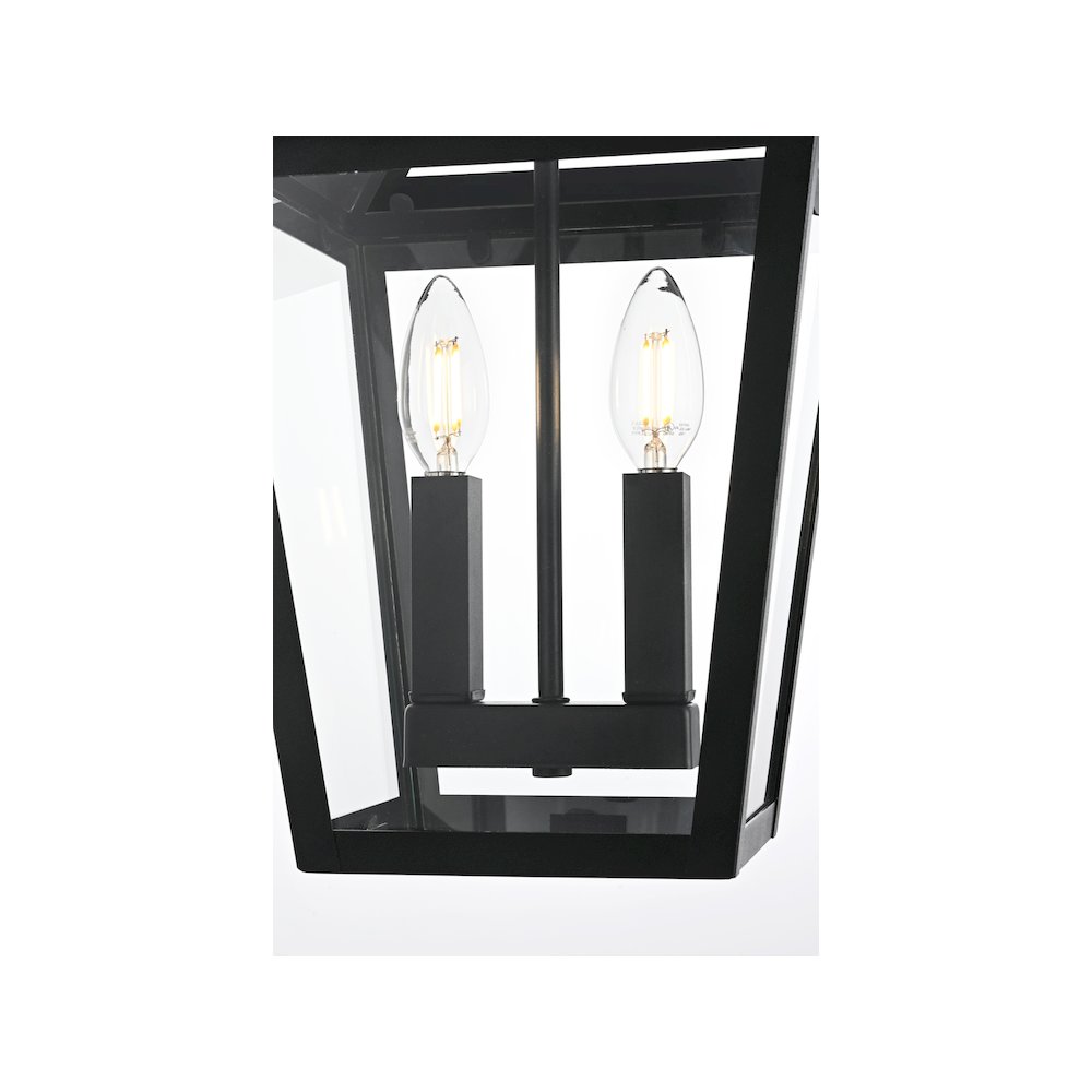 Frankford 7 inch Outdoor Pendant in Black. Picture 5