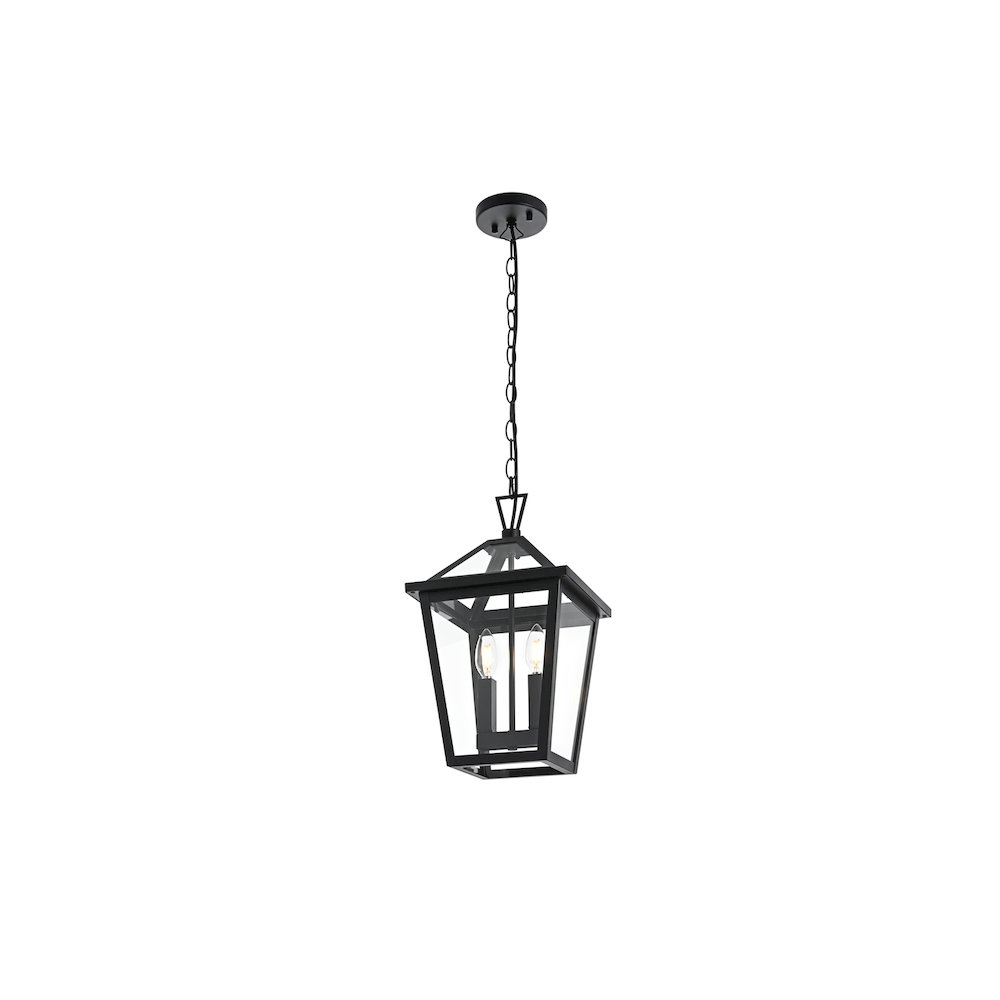 Frankford 7 inch Outdoor Pendant in Black. Picture 7