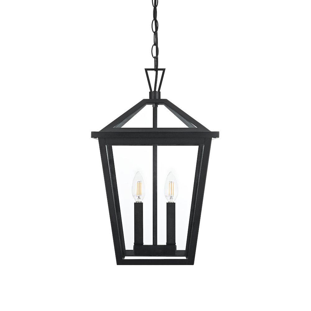 Frankford 7 inch Outdoor Pendant in Black. Picture 2