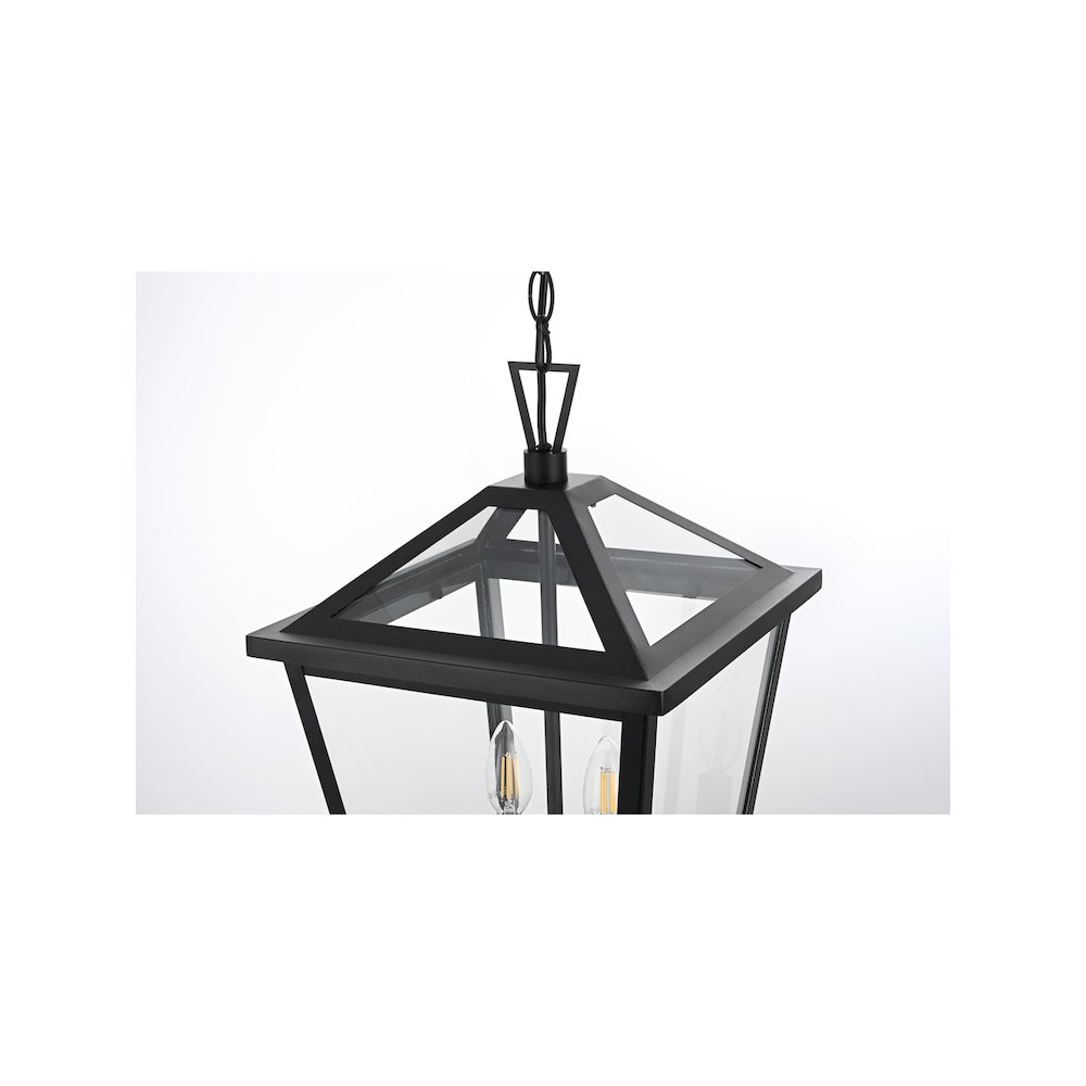 Frankford 7 inch Outdoor Pendant in Black. Picture 3