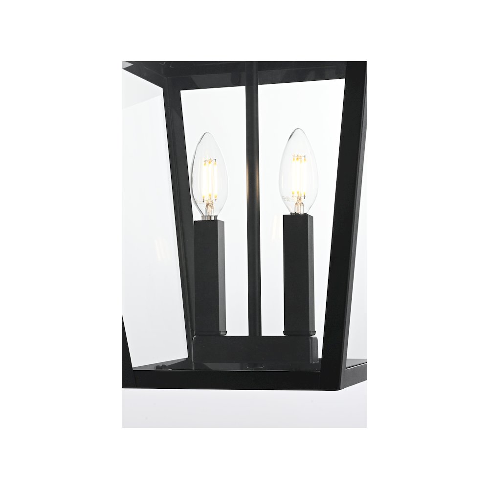 Frankford 7 inch Outdoor Pendant in Black. Picture 5