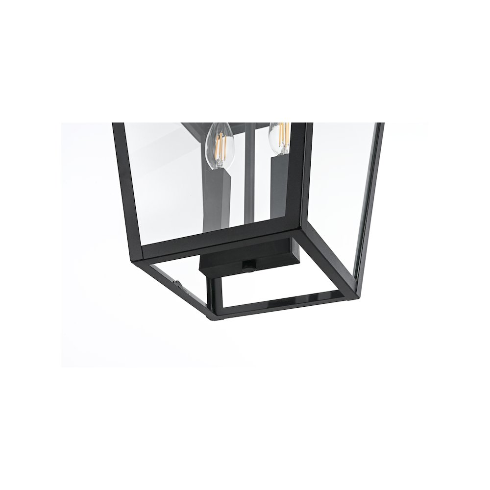 Frankford 7 inch Outdoor Pendant in Black. Picture 6