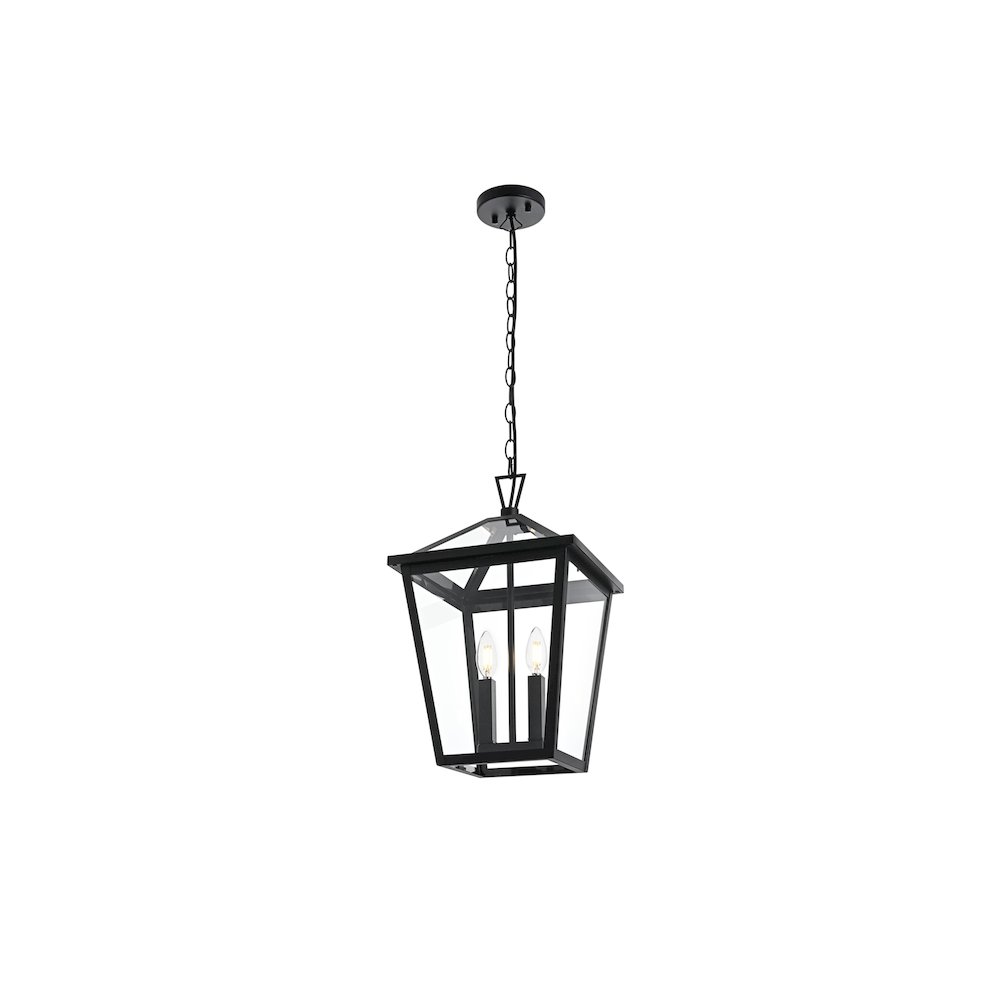Frankford 7 inch Outdoor Pendant in Black. Picture 7