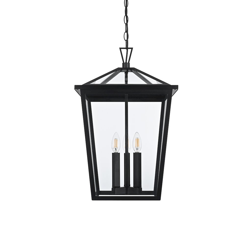 Oxford 7 inch Outdoor Pendant in Black. Picture 2