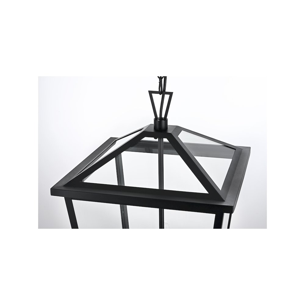 Oxford 7 inch Outdoor Pendant in Black. Picture 3
