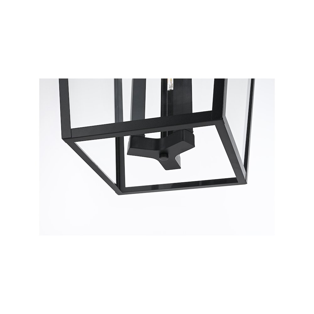 Oxford 7 inch Outdoor Pendant in Black. Picture 5