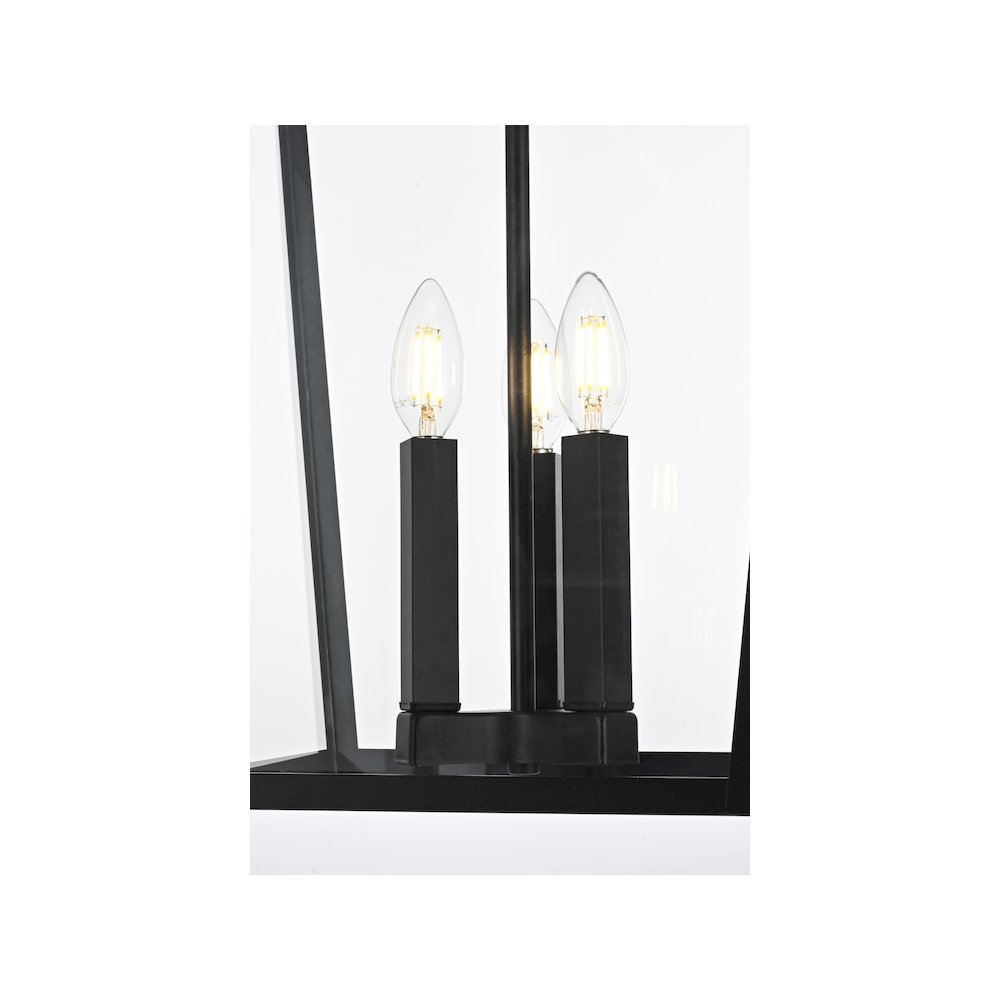 Oxford 7 inch Outdoor Pendant in Black. Picture 6
