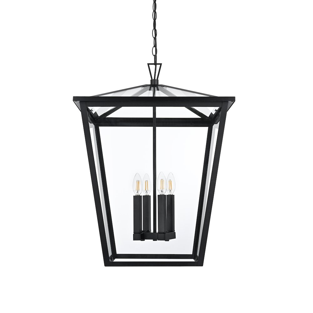 Oxford 7 inch Outdoor Pendant in Black. Picture 2