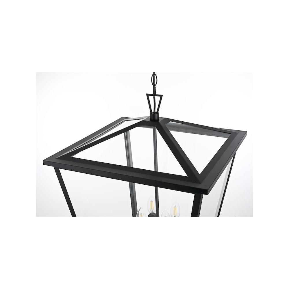 Oxford 7 inch Outdoor Pendant in Black. Picture 3
