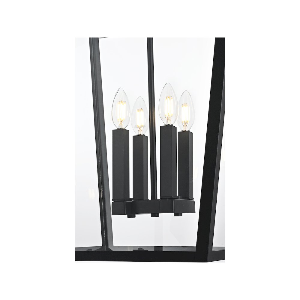 Oxford 7 inch Outdoor Pendant in Black. Picture 5