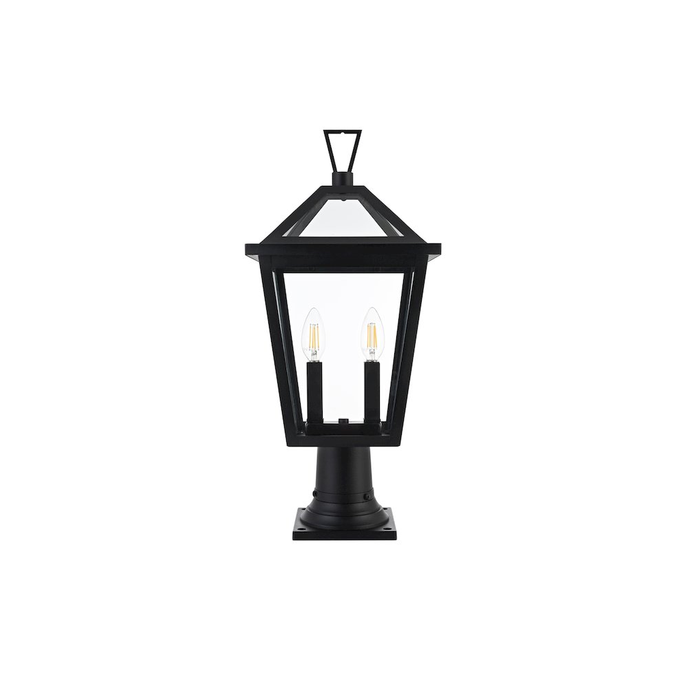 Frankford 7 inch Outdoor Pendant in Black. Picture 1
