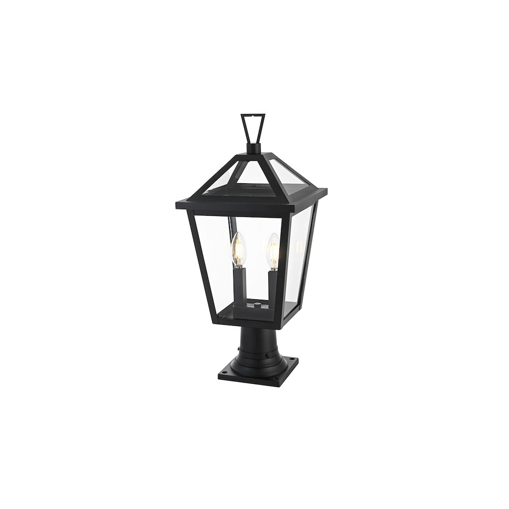 Frankford 7 inch Outdoor Pendant in Black. Picture 2