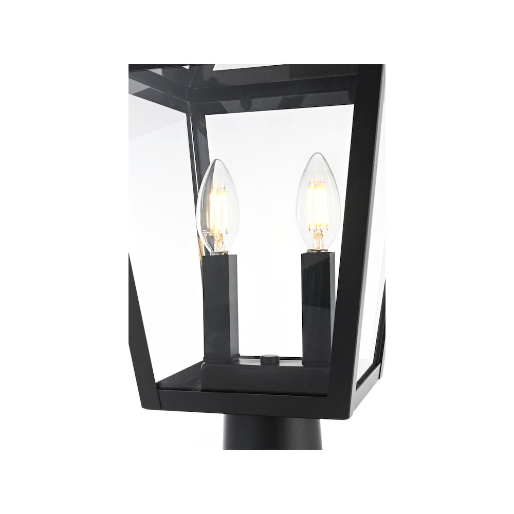 Frankford 7 inch Outdoor Pendant in Black. Picture 3