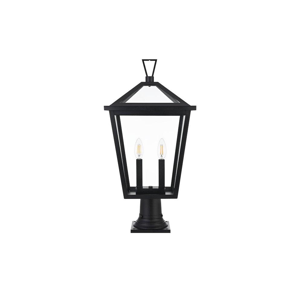Frankford 7 inch Outdoor Pendant in Black. Picture 1