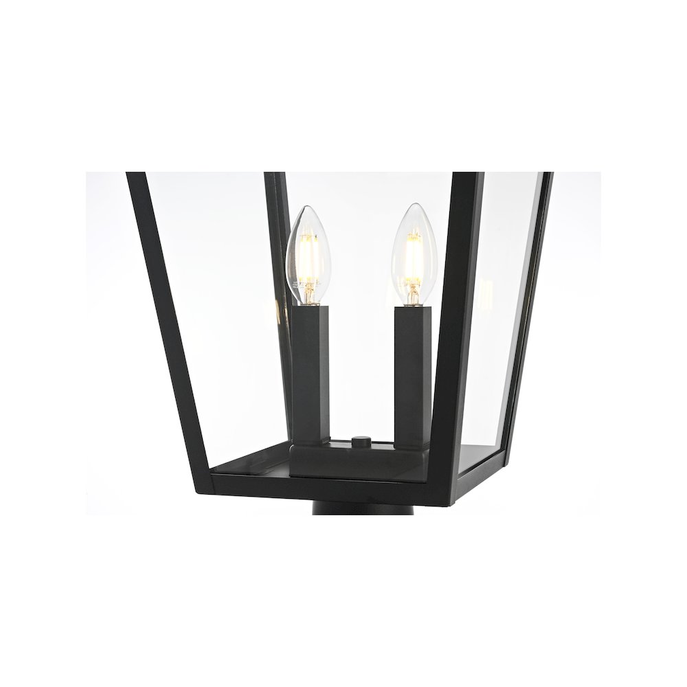 Frankford 7 inch Outdoor Pendant in Black. Picture 3