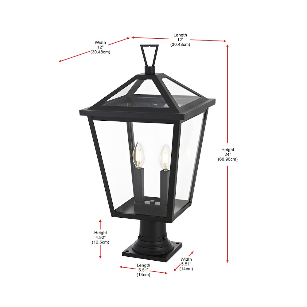 Frankford 7 inch Outdoor Pendant in Black. Picture 7