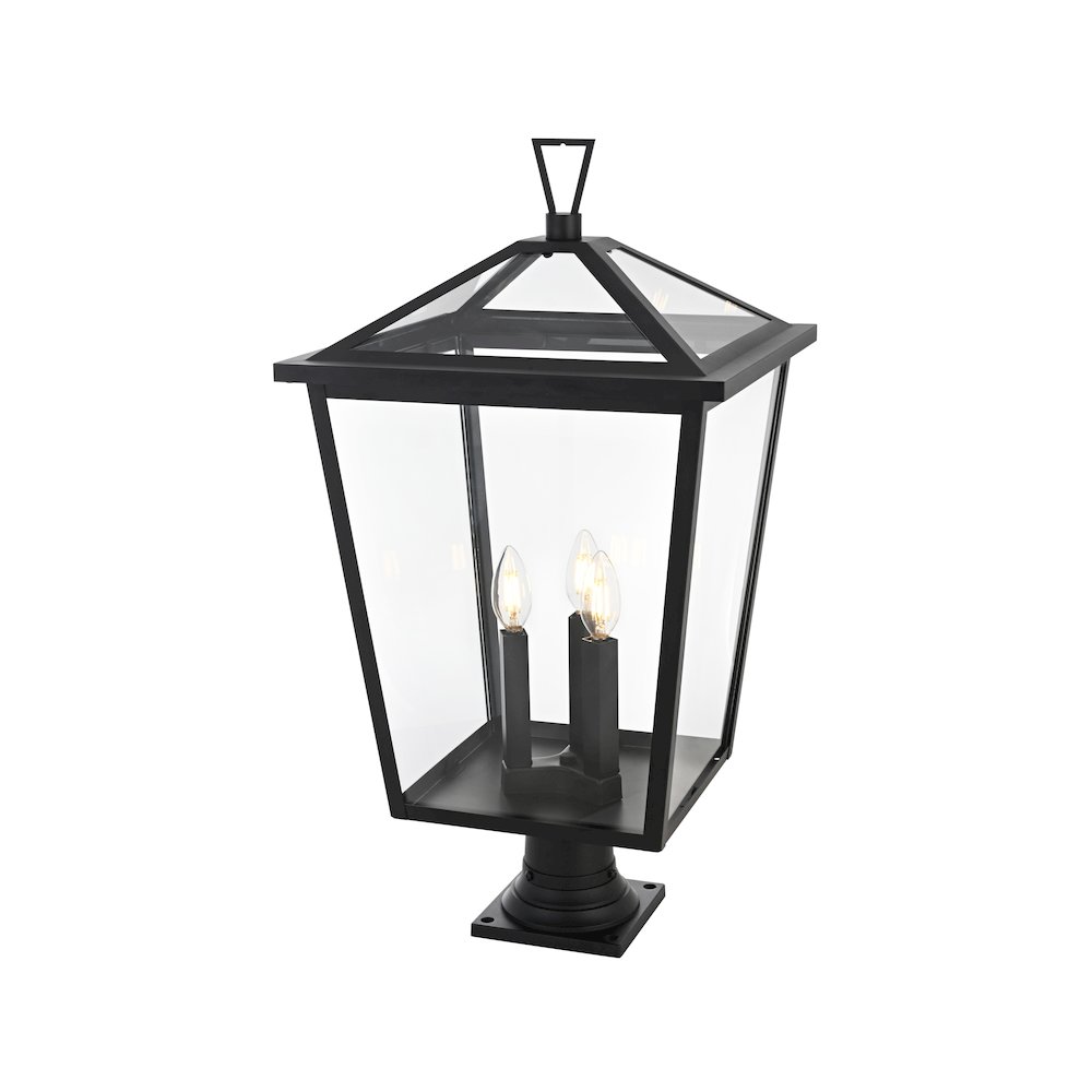 Oxford 7 inch Outdoor Pendant in Black. Picture 2