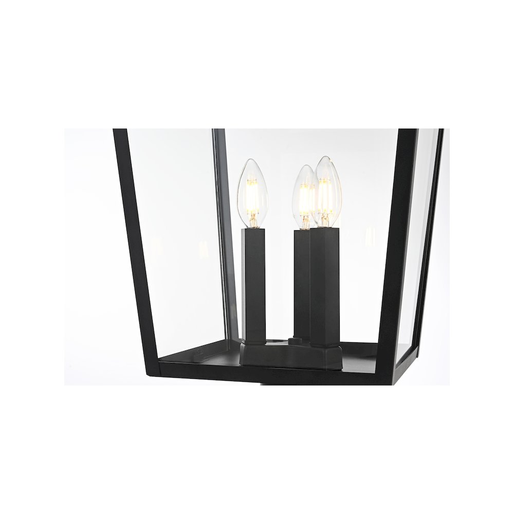 Oxford 7 inch Outdoor Pendant in Black. Picture 3