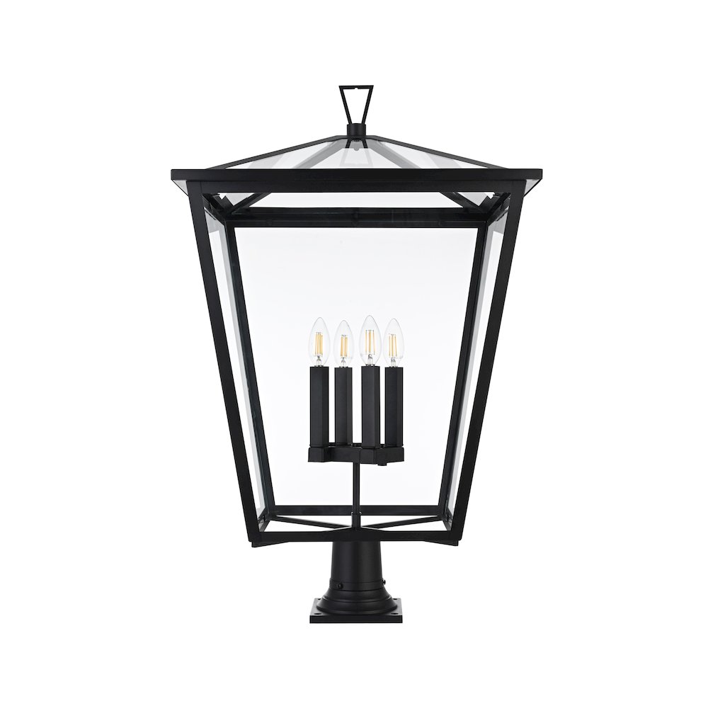 Oxford 7 inch Outdoor Pendant in Black. Picture 1