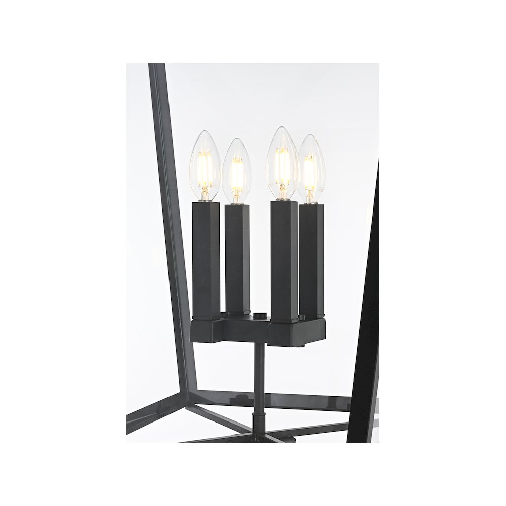 Oxford 7 inch Outdoor Pendant in Black. Picture 3