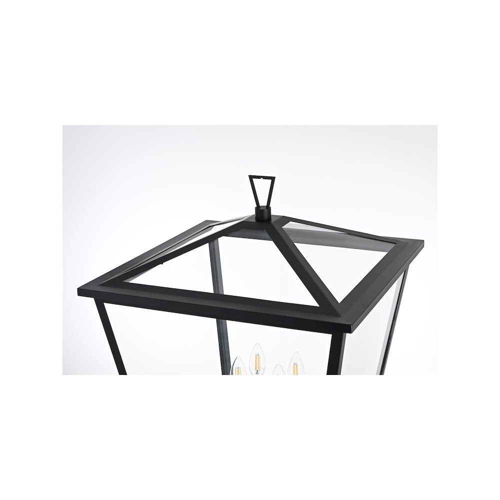 Oxford 7 inch Outdoor Pendant in Black. Picture 5