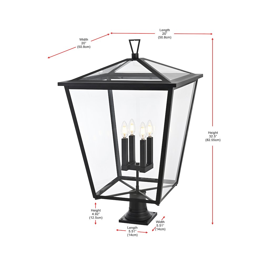 Oxford 7 inch Outdoor Pendant in Black. Picture 7
