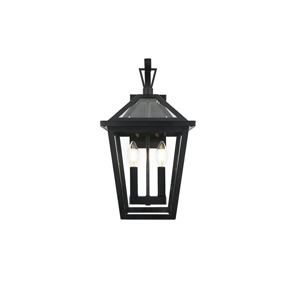 Frankford 7 inch Outdoor Pendant in Black. Picture 1