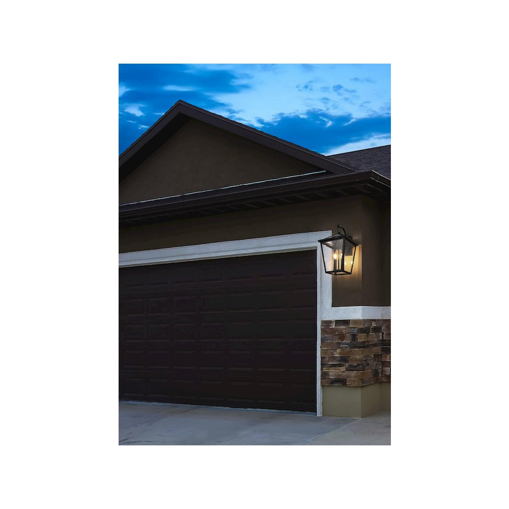 Frankford 7 inch Outdoor Pendant in Black. Picture 2