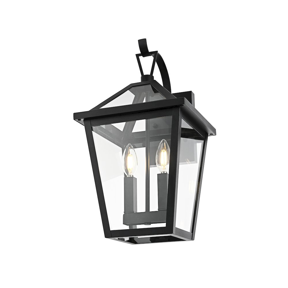 Frankford 7 inch Outdoor Pendant in Black. Picture 3