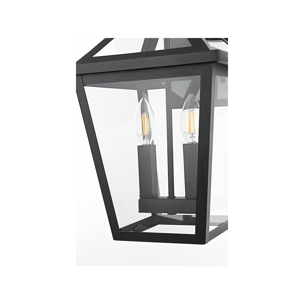 Frankford 7 inch Outdoor Pendant in Black. Picture 5