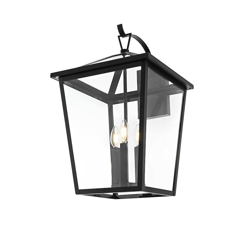 Oxford 7 inch Outdoor Pendant in Black. Picture 3