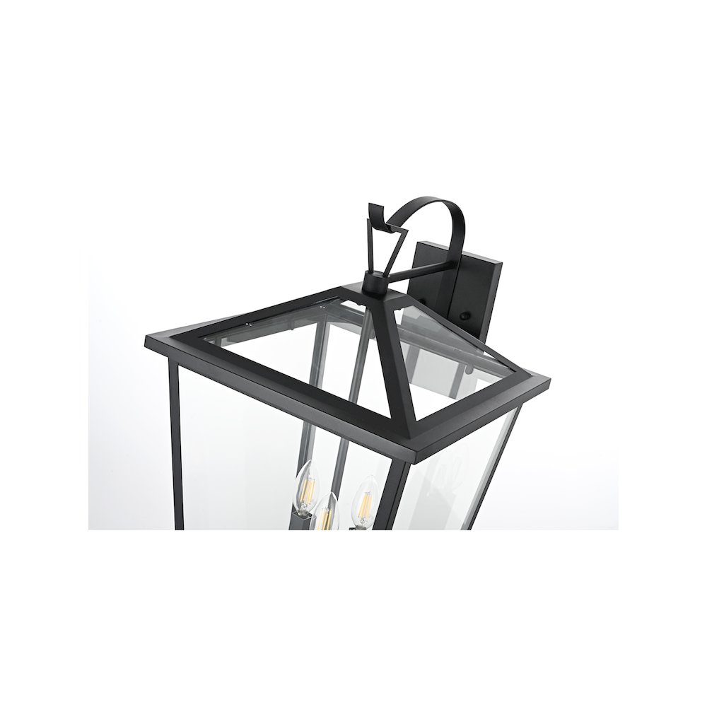 Oxford 7 inch Outdoor Pendant in Black. Picture 4