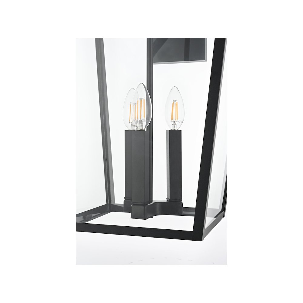 Oxford 7 inch Outdoor Pendant in Black. Picture 5